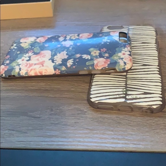 Akna/Trina Turk iPhone 6/6S Silicone Phone Case Set of Two Zebra Floral Print - Picture 1 of 10